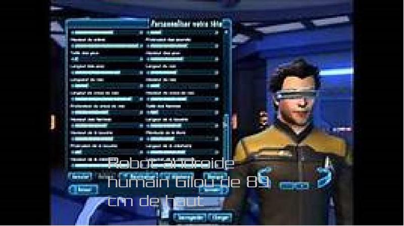 89 cm high Gilou human android robot