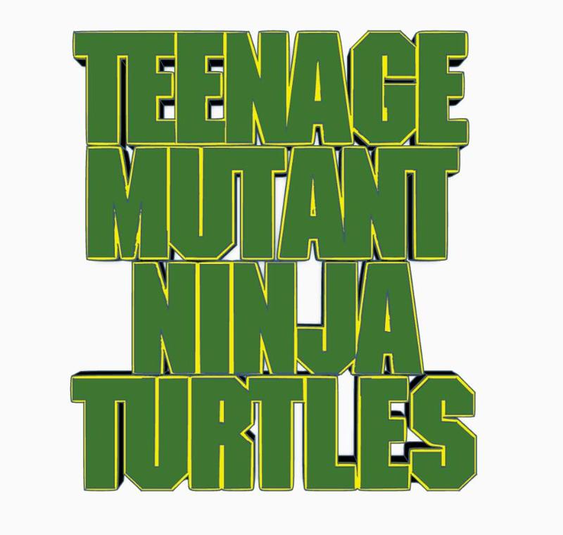 TEENAGE MUTANT NINJA TURTLES (1990 MOVIE) V4 Logo Display by MANIACMANCAVE3D