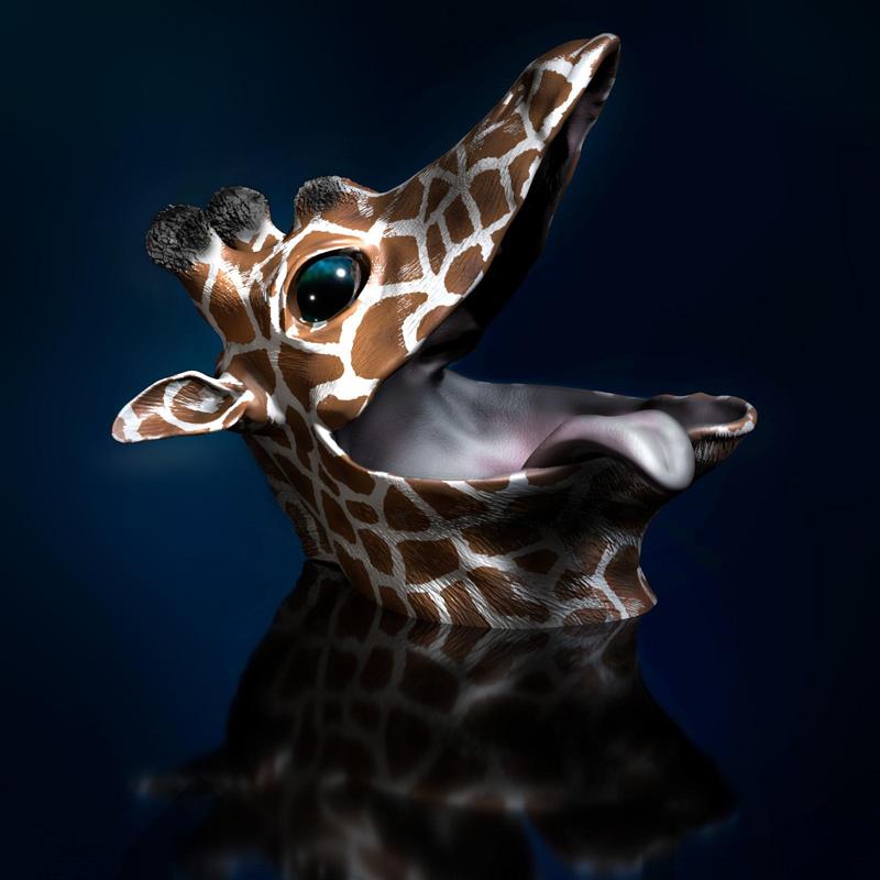 Thread eater, storage, table garbage can, giraffe bowl with tongue