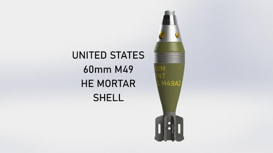 United States 60mm M49 HE Mortar Shell