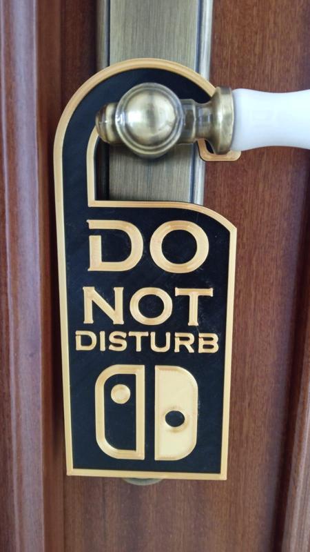 Señal "don't disturb/no molestar" para gamers.