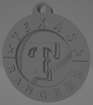 Texas Rangers keychain