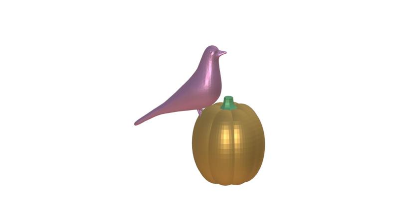 Birds on Pumpkin