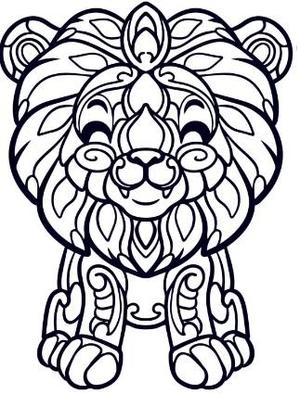 Lion mandala art