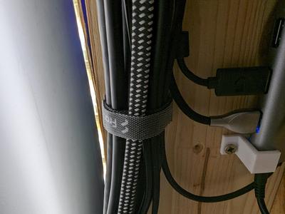 Velcro cable hooks for cable management