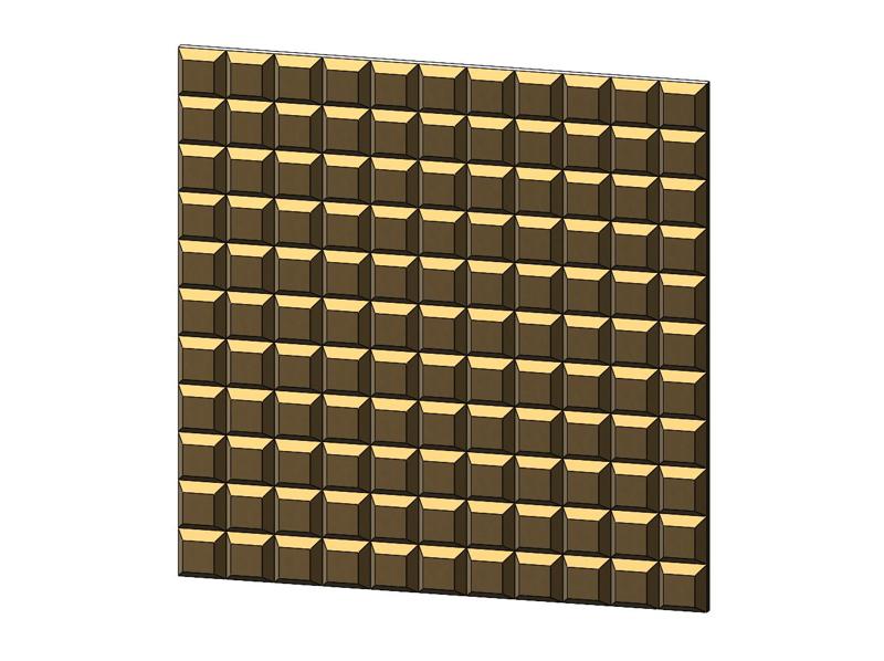 Chocolat squares pattern 3d panel 3D print model