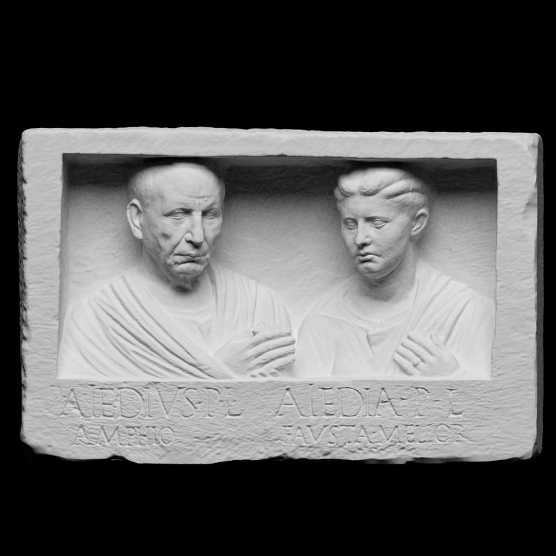 Grave relief of Publius Aiedius and Aiedia