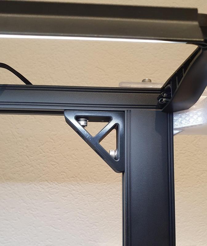 ENDER 3, V2, S1, S1 PRO... ALU EXTRUSION REINFORCEMENT BRACKET