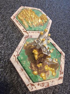 Teton mountain range Settlers of Catan tile- I used it for a gold resource