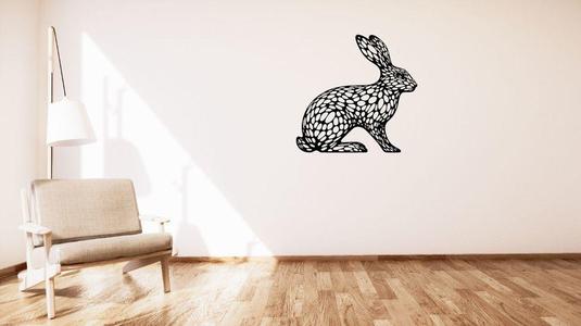 Rabbit / Králík voronoi wall decoration