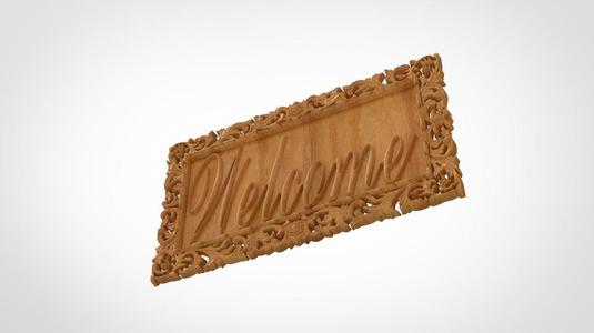 Welcome stl model for cnc milling.sign stl.