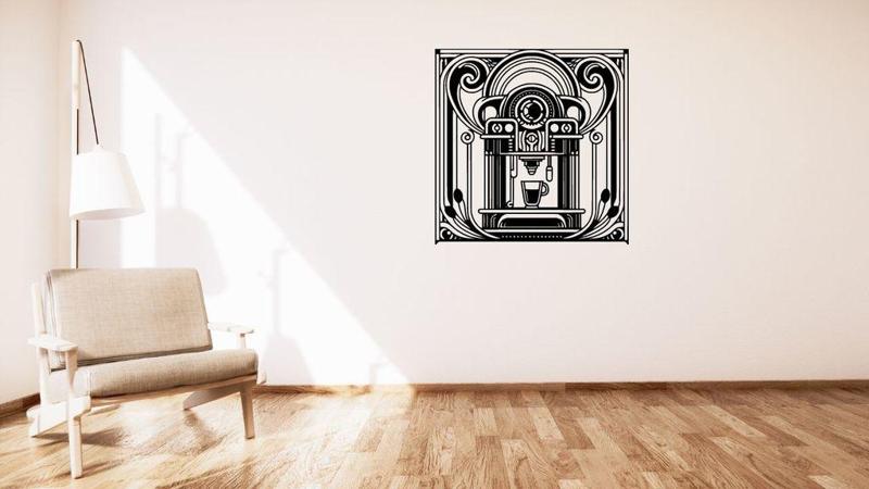 Art Nouveau coffee maker wall or table decoration