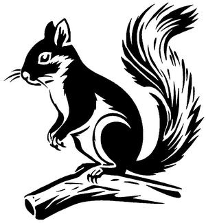 Squirrel stencil 4