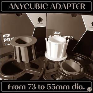Anycubic Spool Adapter ~73mm to 55mm dia. (Example: Bambu Labs AMS system)