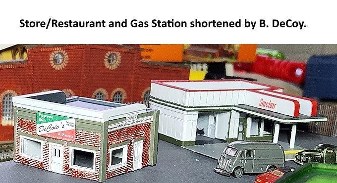 N Scale Shortened Restaurant & Gas Station