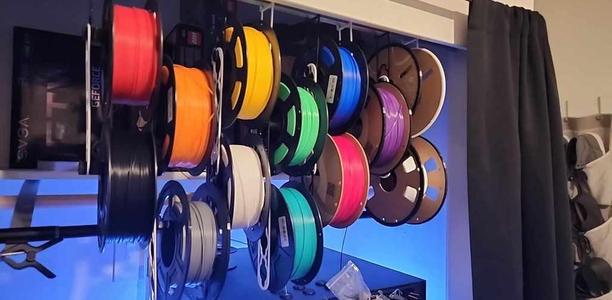 Closet Door Rail Filament Hangar System