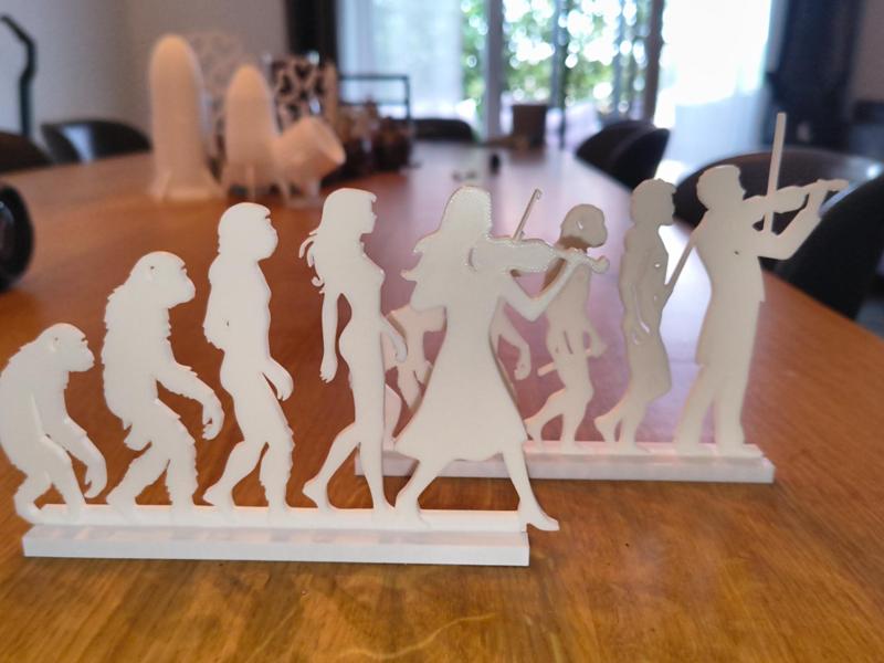 Human Evolution Silhouette – Ending with Violinist