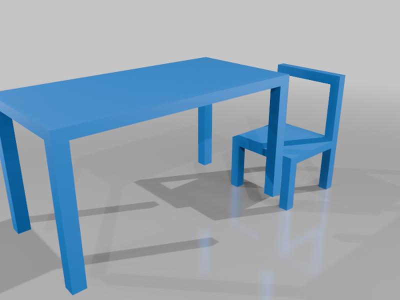 Puppenhaus Esstisch und Stuhl