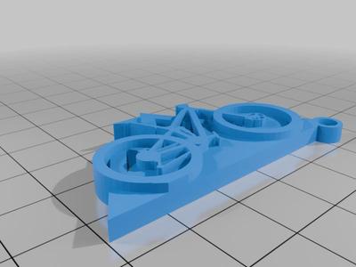 mountain/bike keychain