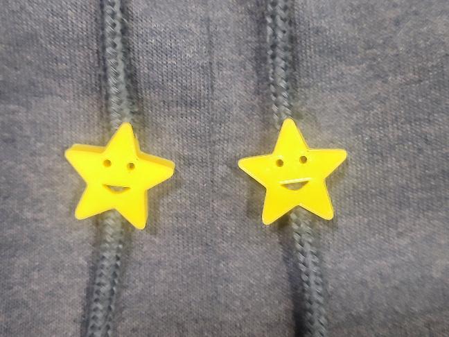 Star Hoodie Drawstring Beads