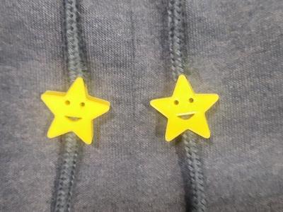 Star Hoodie Drawstring Beads