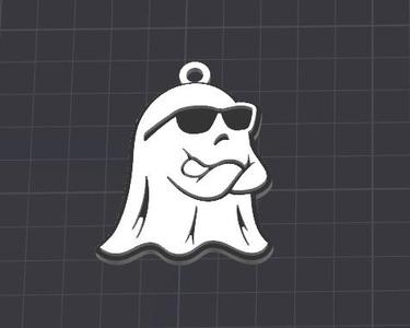 boo ghost keychain/necklace charm(free commercial)