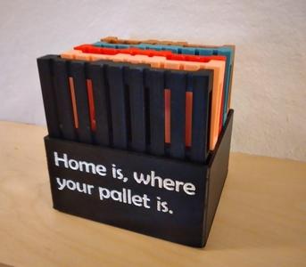 stand holder for Pallet coffee coaster