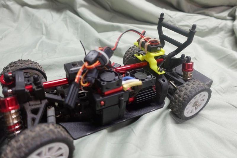 MJX Hyper Go transponder mount for LapMonitor system