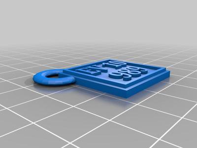DK motorcycle license plate keyring