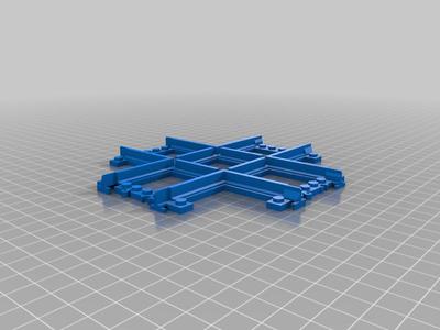 brick system compatible train track crossing 