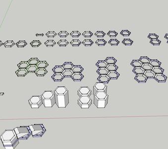 MagHex Linked tiles and risers generic shapes, for Gloomhaven JotL and others