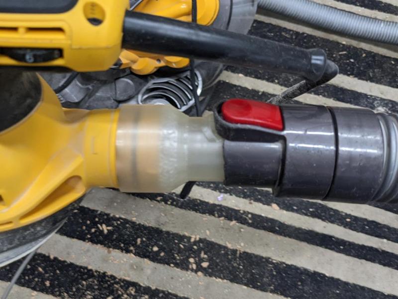 DWE6423 DeWalt random orbital sander to Dyson DC19 Hose Adapter