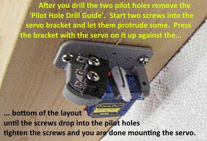 Model Rairlrod Turnout Servo Mount with 1 limit switch..