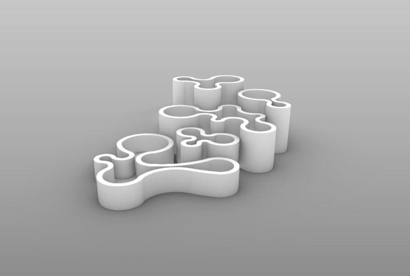 Wavy curvy flower pot