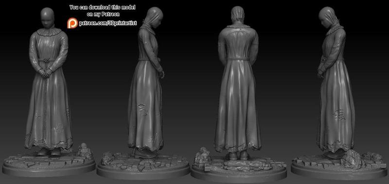 Resident Evil 4 figure Priest Cultist Las Plagas Los Illuminados Fan Art 3d print model 