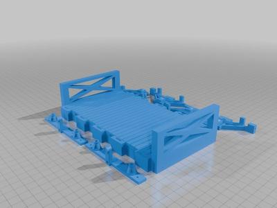 1:24 Wooden deck stake vehicle flat car (Euro couplers)