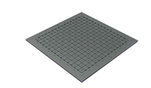 36"x36"x3/4" MDF Spoilboard with 2" grid