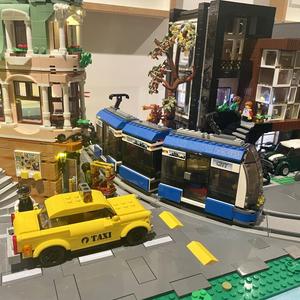 Lego road meets Lego railway track
