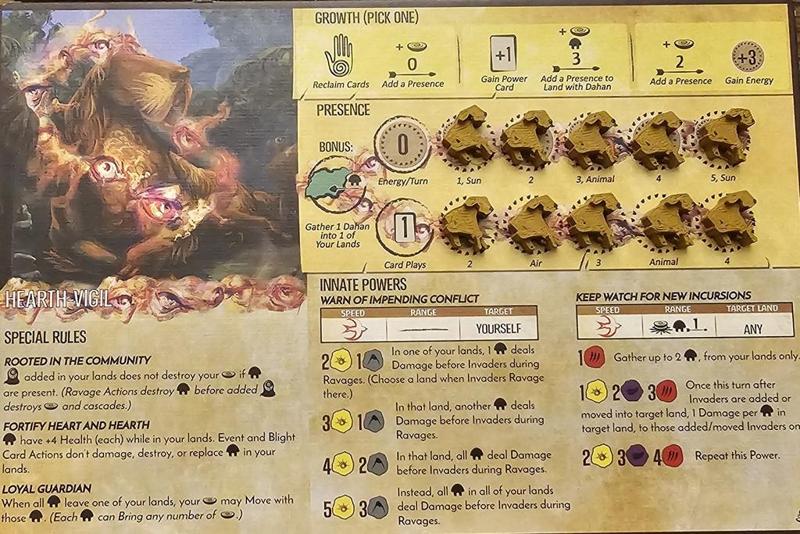 Hearth Vigil Presence Token Spirit Island Nature Incarante