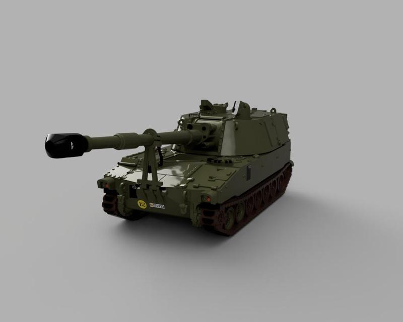 M109A2 ABL "transport" mode (1/100 and 1/87)