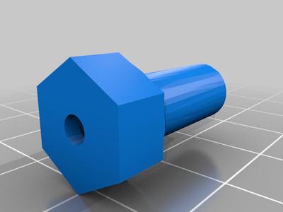 Front wheels axis with nut