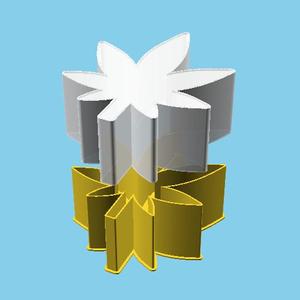 Hemp leaf, nestable box (v1)