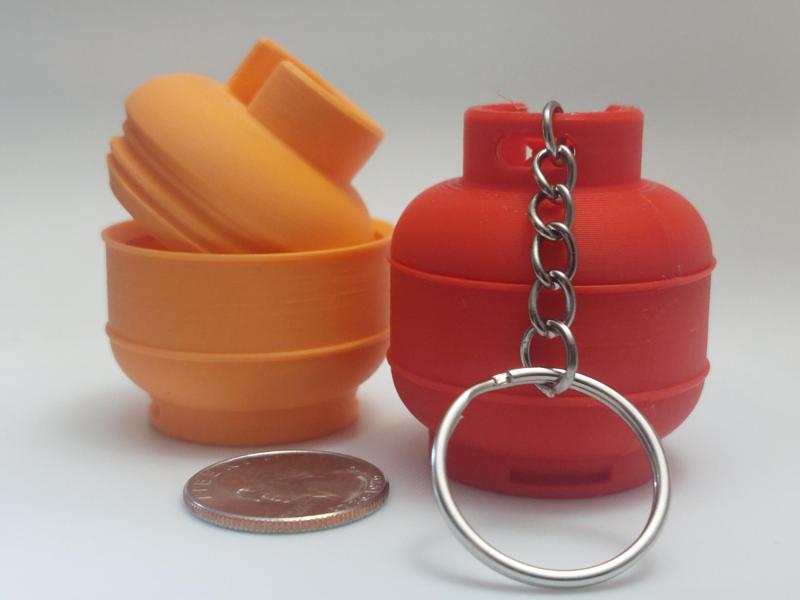 Gas Cylinder Stash Keychain