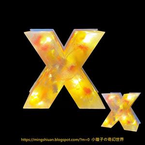 Letter X Scrap storage box / Letter light box