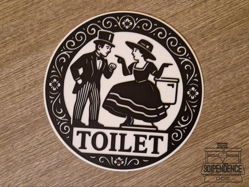 Vintage Toilet Sign