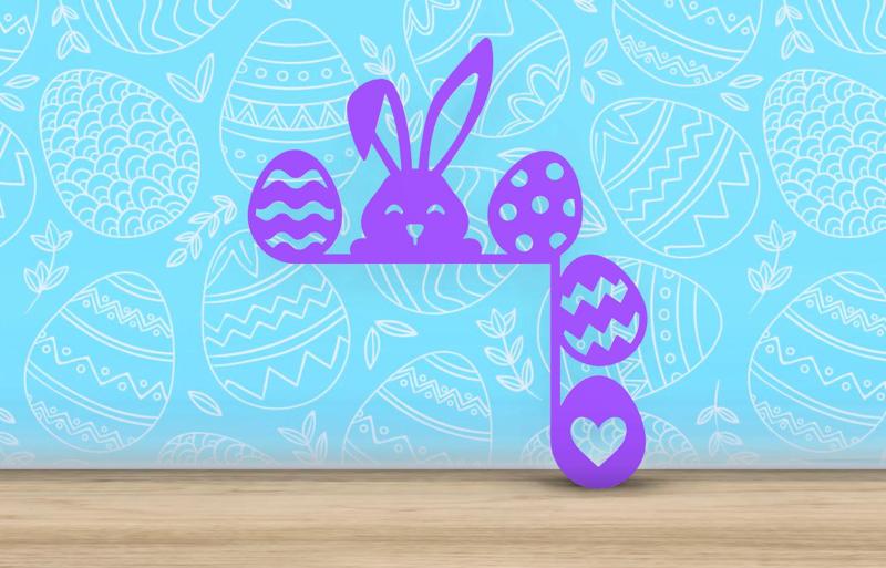Easter - Easter Bunny & Eggs - Door Corner
