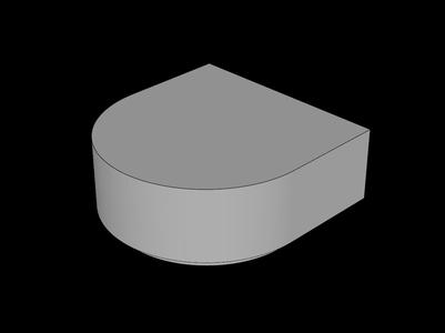 Lego Compatible (24246.dat) Tile  1 x  1 with Rounded End