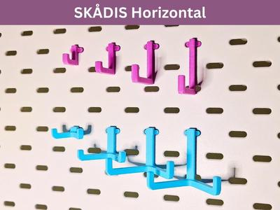 Horizontal SKÅDIS Hook Set – Four Sizes, Two Variations