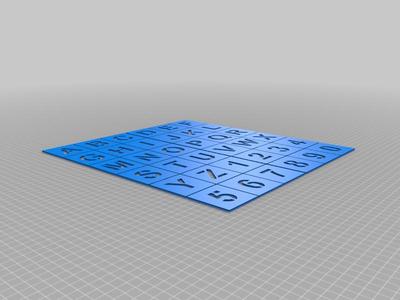 Military font stencil