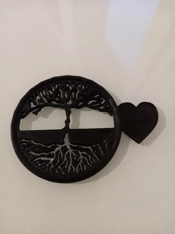 dessous tasse/mug coasters arbre de vie avec repose cuillère   